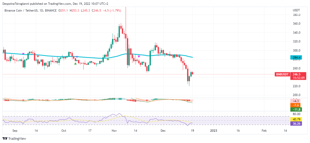 BNB price analysis for 19 December 2022