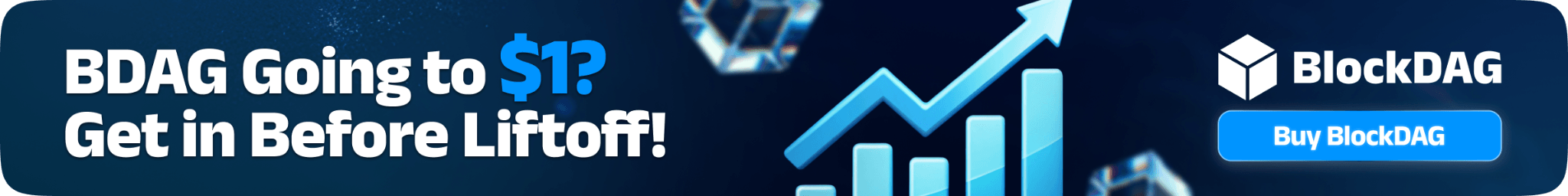 BlockDAG blue background graphic with white text
