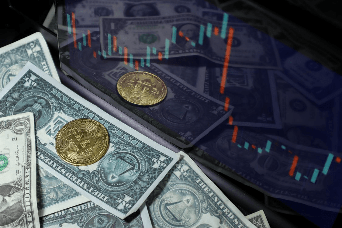 A pile of money on a table