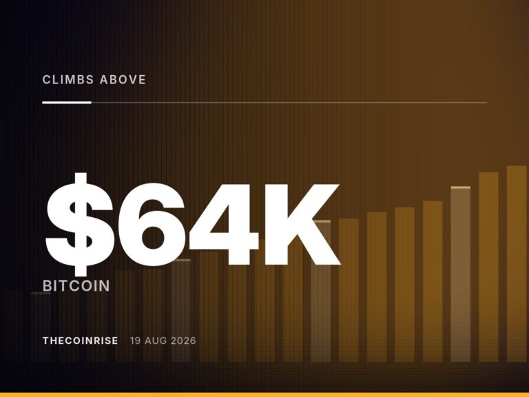 Bitcoin Climbs Above $64K as Whale Buying Fuels Talk of $66K Breakout