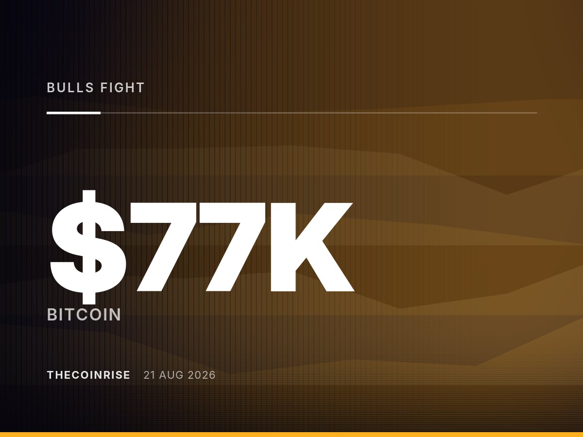 Bulls Fight to Preserve August’s Best Week as Bitcoin Stays Above $77K