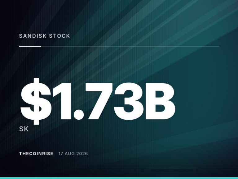 Sandisk Stock Perpetuals’ Open Interest Reaches $1.73B, Topping SpaceX and SK Hynix