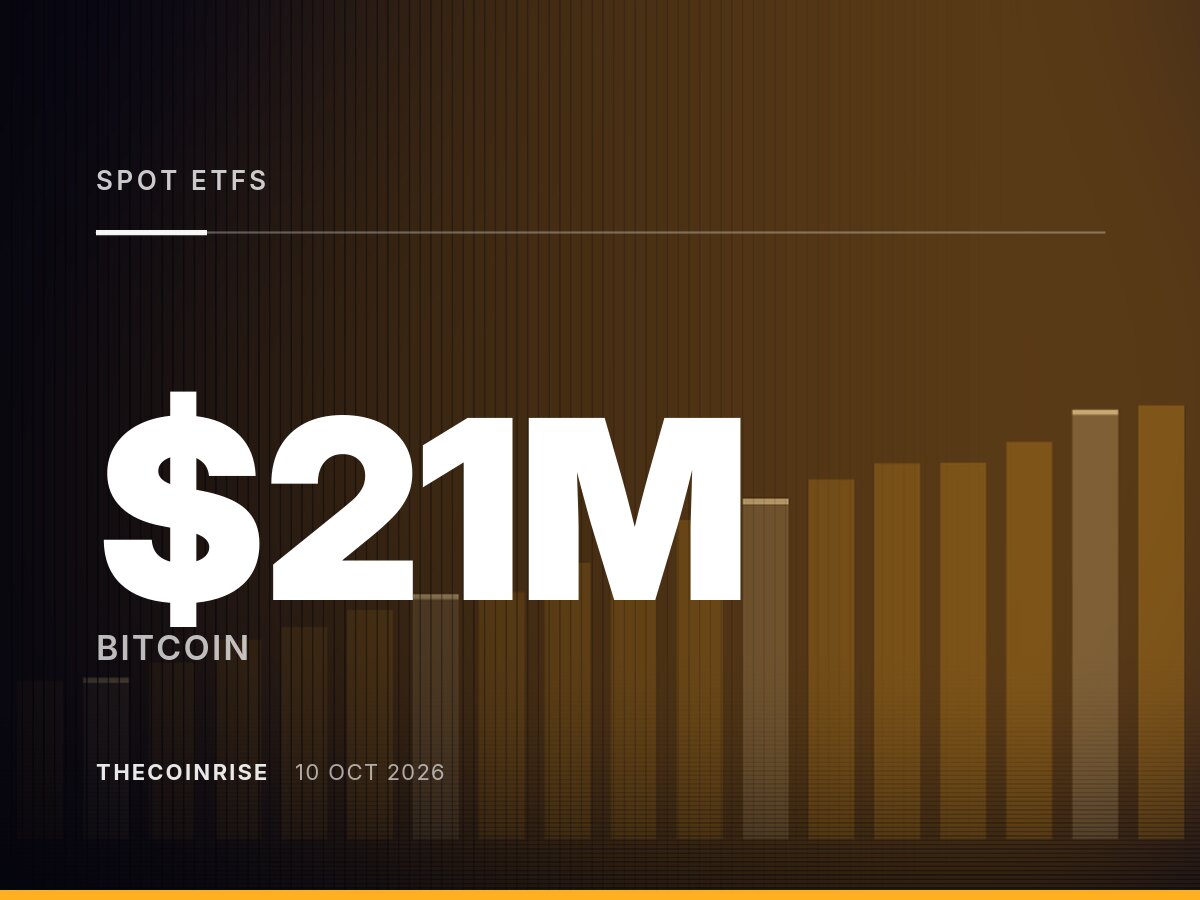 Bitcoin Spot ETFs Post $21M Net Inflow on October 9 Amid Mixed Weekly Data
